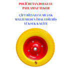 Adige Çift Bilyalı Patlamayan Yumuşak Dolgulu El Arabası Tekeri