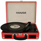 QUIQA HANAMI HEM SARJLI HEM BLUETOOTHLU TÜM PLAKLARI ÇALAN ĞİKAP KIRMIZI