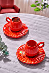 4 Parça 2 Kişilik Kahve Fincan Takımı Kabak Dizayn,Tasarım,Hediyelik