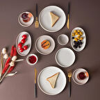 Karaca Cordelia Grey 26 Parça 6 Kişilik Porselen Kahvaltı Servis Takımı