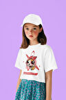Blossom Baskılı Unisex Power Puff Girls Çizgi Film Çocuk Tişört (1-12 YAŞ)