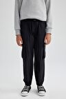 DeFacto Erkek Çocuk Kargo Jogger Paça Paraşüt Pantolon B2589A823AUBK27