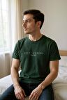 Erkek Regular Yeşil Baskılı T-Shirt