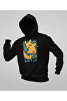 Çizgi Film Pokemon Pikaçu Baskılı Unisex Oversize Hoodie