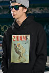 Futbolcu Vintage Zidane Baskılı Unisex Oversize Hoodie
