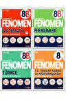Fenomen 8. Sınıf LGS Matematik(B)+Fen(B)+Türkçe(B)+İnkılap Tar.Soru Bankası 4 Kitap