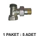 ALARKO GERİ DÖNÜŞ (REGLAJ) KÖŞE RADYATÖR VANA 1/2’’ PAKET 5 Li