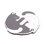 White Cat Black Cat Bardak Altlığı