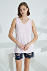 Bambu İp Askılı Yazlık Kadın Şort Takım 70013