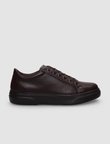 %100 Hakiki Deri Kahverengi Bağcıklı Erkek Sneaker