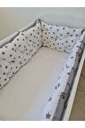 70 x 130 - Bebek Beşik Kenar Koruma Takımı - 40 cm Yükseklik, Yıkanabilir