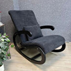 Asedia Salvador Siyah Teddy Antrasit Sallanan Sandalye Dinlenme Koltuğu