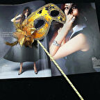 Lüks Taşlı Saplı Maskeli Balo Maskesi ALİTREın Renk 35 cm TdrTR