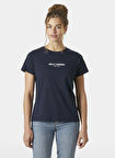 Helly Hansen HHA.54591_HELLY HANSEN W CORE T-SHI Lacivert Bisiklet Yaka Normal Düz Kadın T-Shirt
