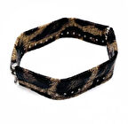 Çanta Aksesuar Leopar Renk Derili Metal Çanta Ağzı 18 Cm