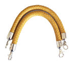 Çanta Aksesuar Örme Çanta Sapı Kısa Gümüş Metalli Hardal