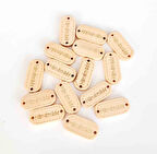 Nusrat Bilişim Çanta Aksesuar 10'Lu Ahşap Açık Ton Etiket 1.1X2.35 Cm No:5