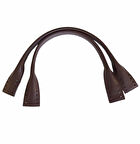 Çanta Aksesuar Gerçek Deri Kısa Pelikan Model Çanta Sapı Koyu Kahve Renk