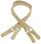 Çanta Aksesuar Ham (Doğal) Renk Karedört Model Gerçek Deri Çanta Sapı (Gümüş Metal)