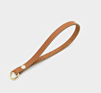 Çanta Aksesuar Gerçek Deri Taba Renk Halkalı Elcik Light Gold Metalli