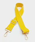 Çanta Aksesuar Suni Deri Sarı 120X4 Cm Çanta Sapı Kalsap Light Gold Metalli