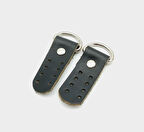 Çanta Aksesuar Gerçek Deri Siyah Sapucu (Böce) Gümüş Metalli