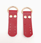 Çanta Aksesuar Kırmızı Tek Kat Suni Deri Sapucu Böce Light Gold Metalli