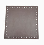 Çanta Aksesuar Kahverengi 20X20 Cm Suni Deri Plaka