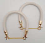 Çanta Aksesuar Çift Kısa Kordon Çanta Sapı Bej Renk Light Gold Metalli