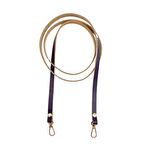 Çanta Aksesuar Gerçek Deri Spagetti Model Mor Renk Light Gold Metal Çanta Sapı