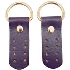 Çanta Aksesuar Gerçek Deri Sapucu (Böce) Mor Renk Light Gold Metalli