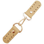 Çanta Aksesuar Gerçek Deri Kancalı Böce (Kilit) Ham Doğal Renk Light Gold Metalli