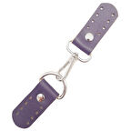 Çanta Aksesuar Gerçek Deri Kancalı Böce (Kilit) Mor Renk Gümüş Metalli