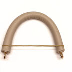 Nusrat Bilişim Çanta Aksesuar 27 cm Rulo Model Suni Deri Krem Çanta Sapı Light Gold Metalli