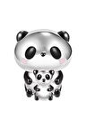 Anne ve Bebek Panda Charm | 925 Ayar Gümüş
