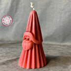 Uretti - Ayşe 7362 - El Yapımı Noel Baba Detaylı Mum - 6 x 12 cm