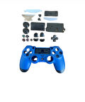 YUES Playstation 4 Uyumlu Kasa Joystick V1 Full Kasa Tuş Takımı Mavi