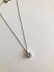 Tek Taş Gümüş Kolye