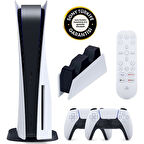 Sony Playstation 5 + 2.Dualsense + Dualsense Şarj İstasyonu + Medya Kumandası (EURASİA GARANTİLİ)
