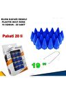 Sivri Mermi Tip Bijon Kapağı Plastik Mavi Renk 19 Mm Bijon Uyumlu 20 Adet -