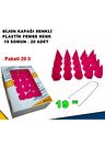 Sivri Mermi Tip Bijon Kapağı Plastik Pembe Renk 19 Mm Bijon Uyumlu 20 Adet -