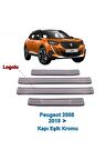 Peugeot 2008 Kapı Eşiği Nikelajı 2019 Sonrası 4prç. Pçelik Logolu