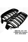 Bmw F31 3 Serisi  Uyumlu Ön Panjur Izgara Böbrek Çift Kanal 2012 - 2018 Arası Piano Black