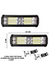 Off Road Power Led Lamba Beyaz Sabit Led 4 Sıra 48 Ledli  2 Adet - Uyumlu