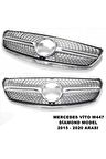 Mercedes Vito W447 Diamond Ön Panjur Piano Black & Krom Şeritli 2014-2019 1. Kalite -