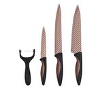 Pierre Cardin Pluto Karma Bıçak Seti 4'lü Bakır 