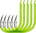 Valkyrie 300 Adet Floresan Sarısı 8-13 Boy Paslanmaz Karbon Çelik Balık Olta Kanca Zoka Seti - Güçlendirilmiş Tasarım - Norveç İğnesi