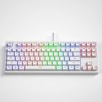 Valkyrie Leaven K870 Blue Switch Mekanik Gaming Oyun Klavyesi RGB 61 Key Mavi Tuş Type-C Klavye BEYAZ