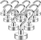 Valkyrie 10 Adet Neodyum Mıknatıs Askı Seti 14kg Taşıma Kanca Mutfak Buzdolabı Banyo Kapı Dolap Balkon Tekne