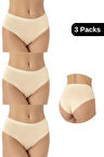 Kadın Mikro Kumaş Dikişsiz İz Yapmaz Külot - 3'lü Özel Paket (Siyah, Beyaz, Ten Renk)